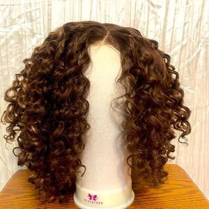 Hombre curly lace frontal wig new without tags brown and blonde